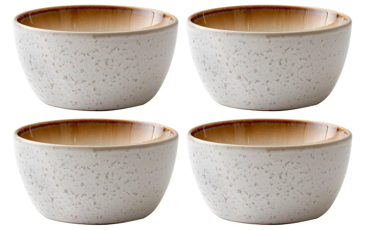 Bitz Schale 14cm Creme/Creme 4 Stk. , D: 14cm, H: 7cm, Stoneware