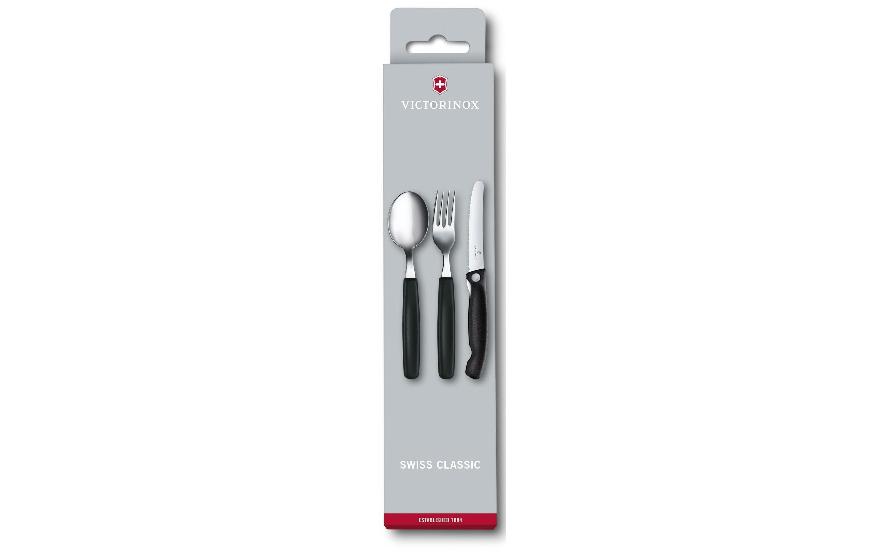 Victorinox Swiss Classic Besteck-Set 3-teil schwarz