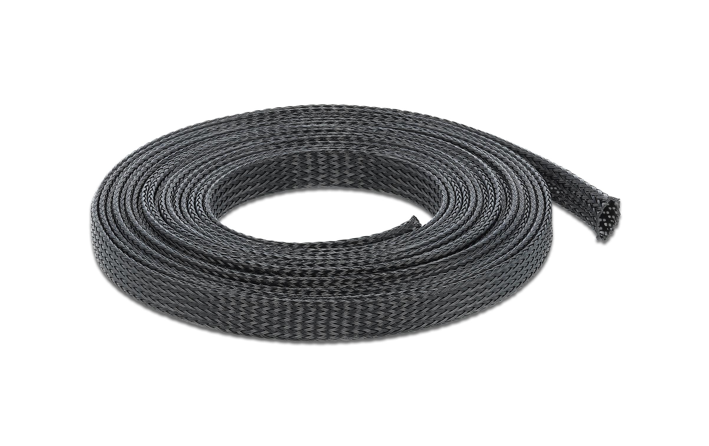 Delock Geflechtskabelschlauch, 10mx12mm selbstschliessend,schneidbar,hitzebeständig