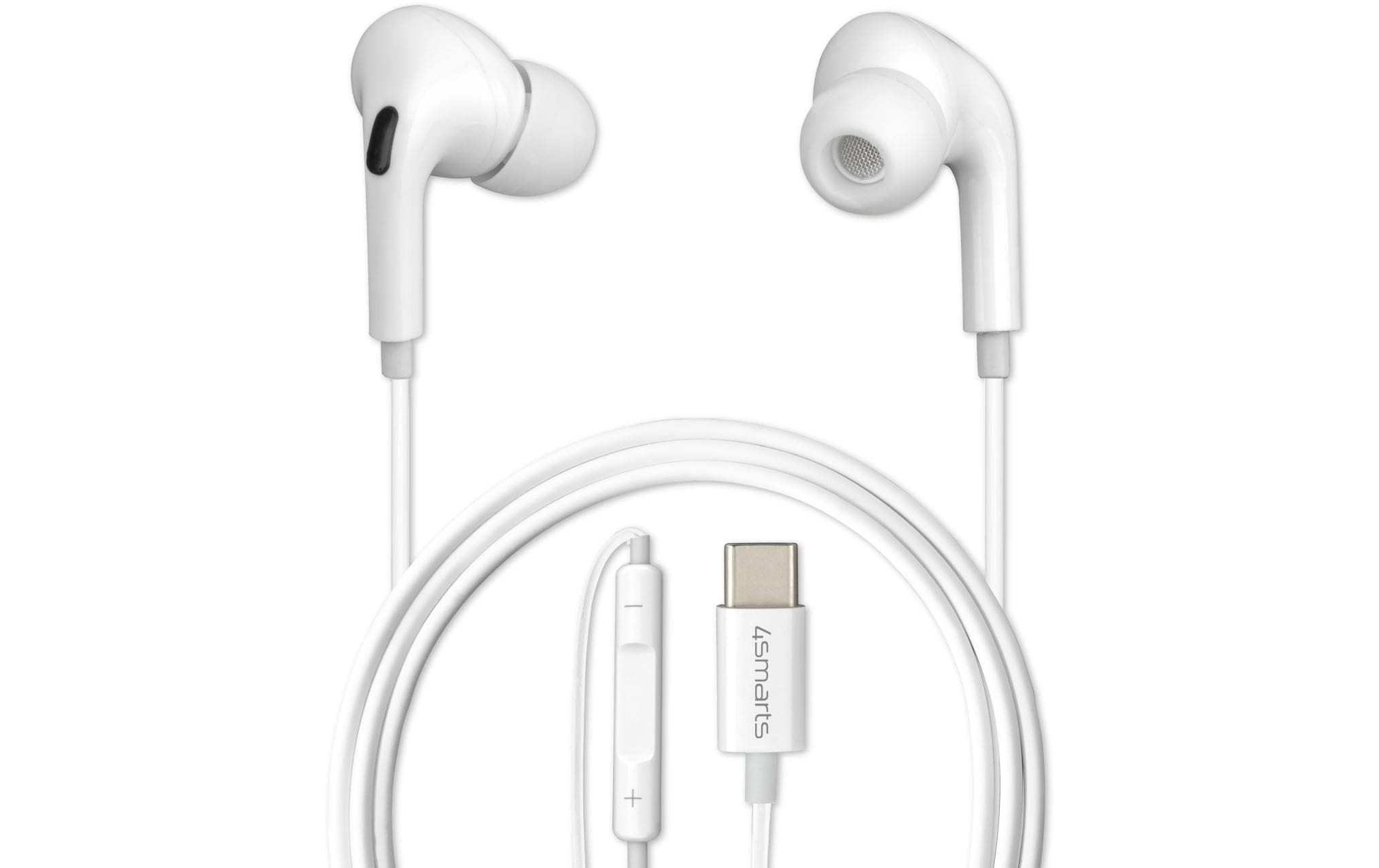 4smarts Melody Digital Basic In-Ear-Headset weiss, USB-C Kabel 1.2m lang, Mic