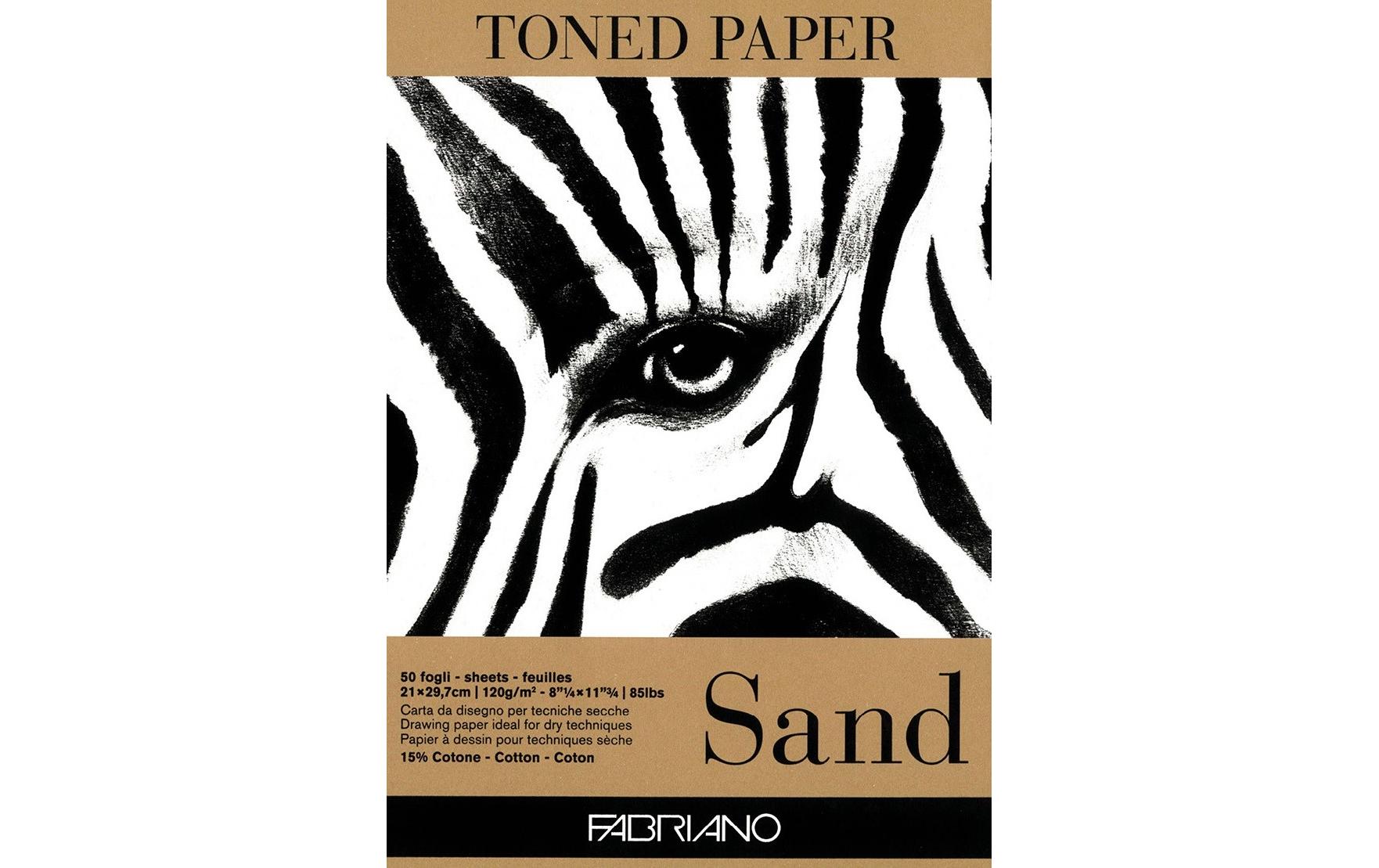 Fabriano Künstlerpapier Toned Sand A4 120g/m2, 50 Bl, Farbe: Sand