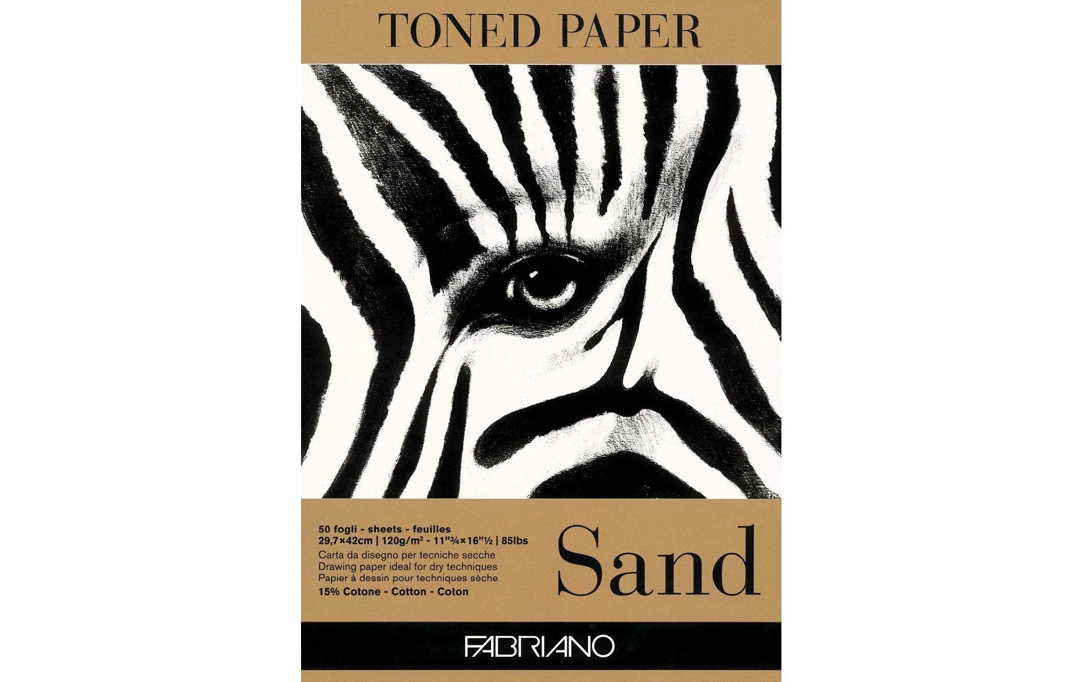 Fabriano Künstlerpapier Toned Sand A3 120g/m2, 50 Bl, Farbe: Sand