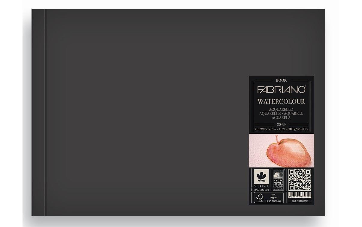 Fabriano Aquarellpapier Buch 200g/m2, 30 Bl, Kalt gepresst, A4