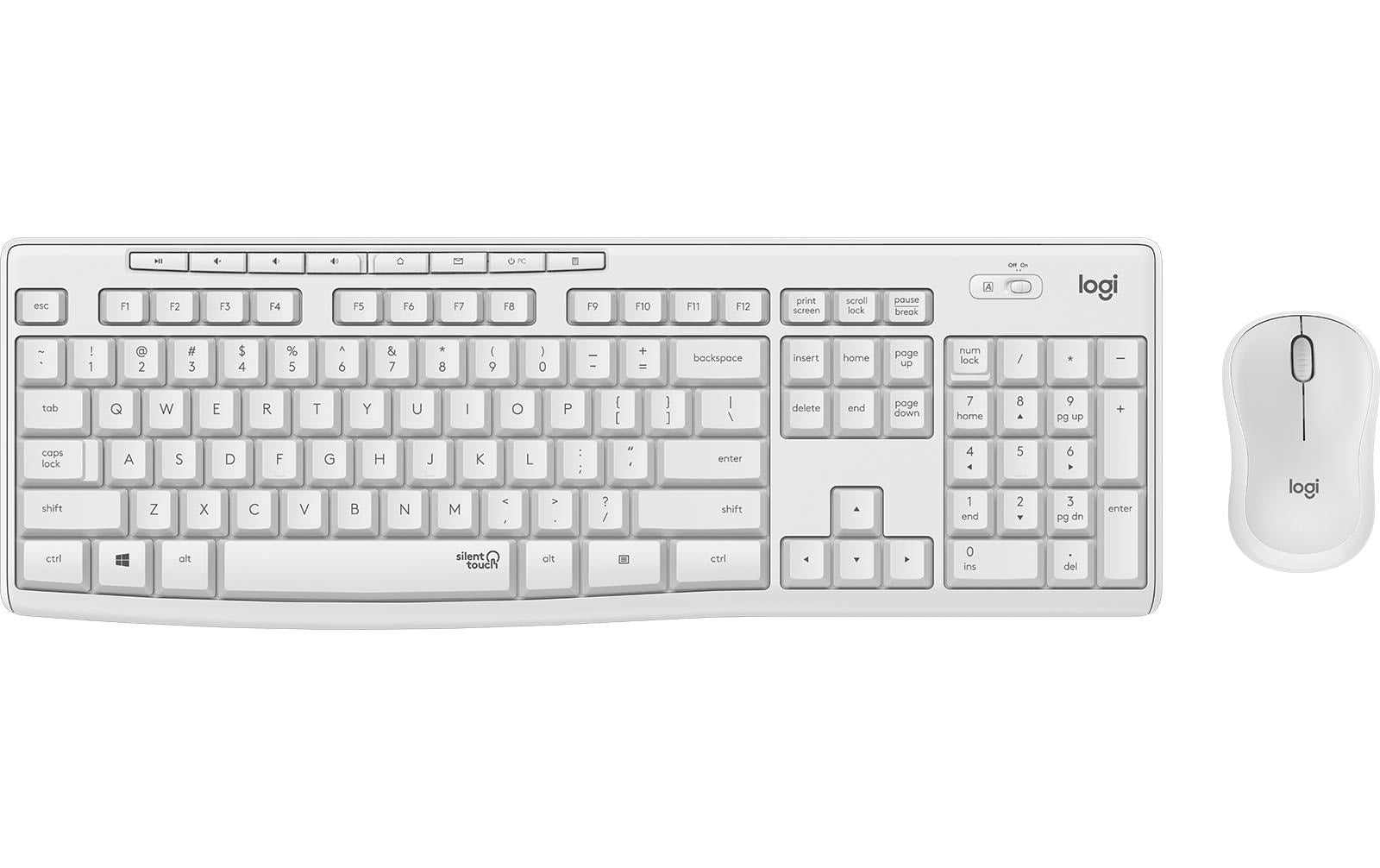 Logitech MK295 silent Desktop off white 2.4 GhZ