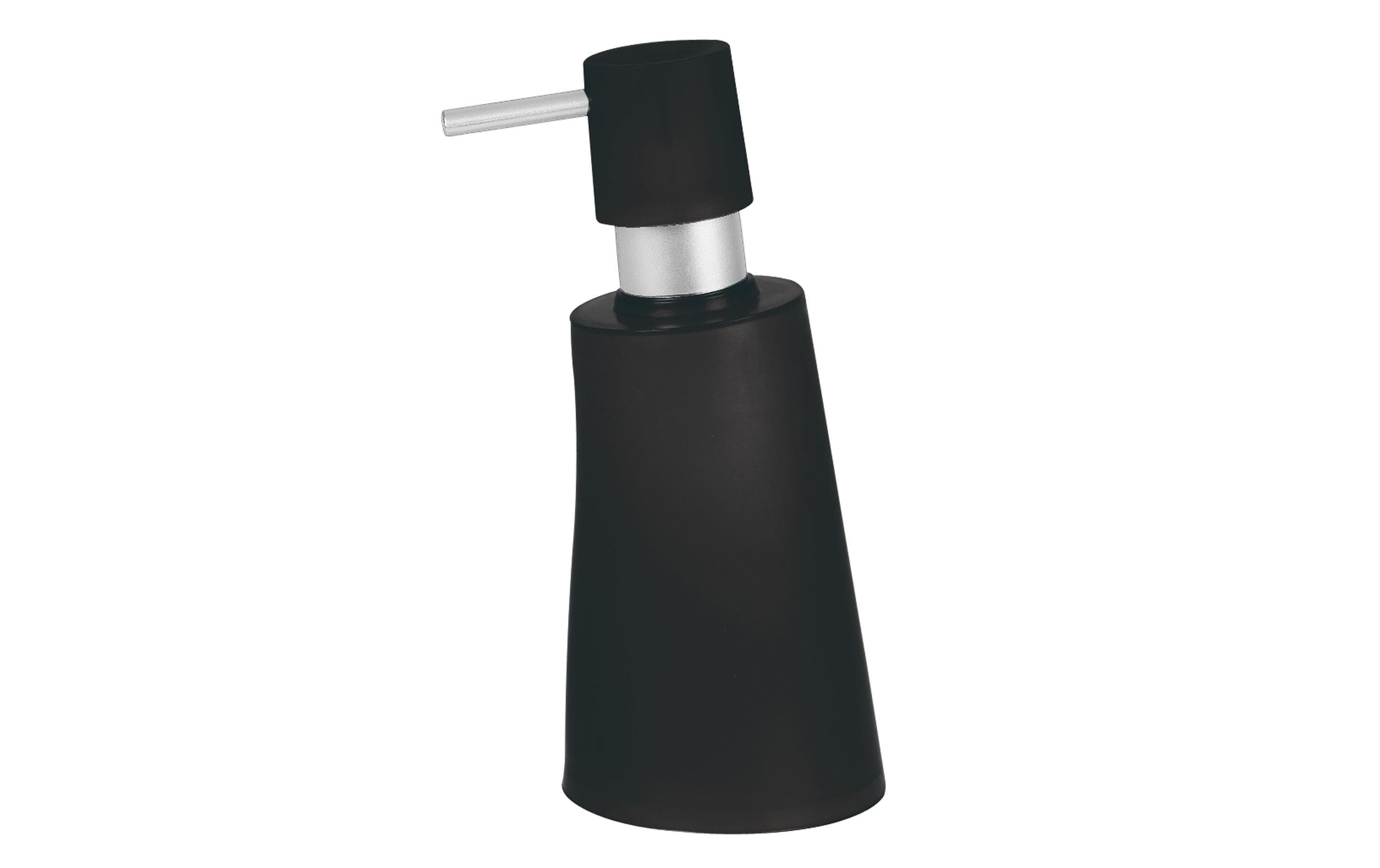 spirella Move Seifenspender, Schwarz matt Polypropylen, 0.3 L, D: 8 cm, H: 18 cm