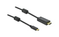 Delock Aktives USB Typ-C HDMI Kabel, 1m Schwarz, Auflösung bis 3840 x 2160 @ 60 Hz