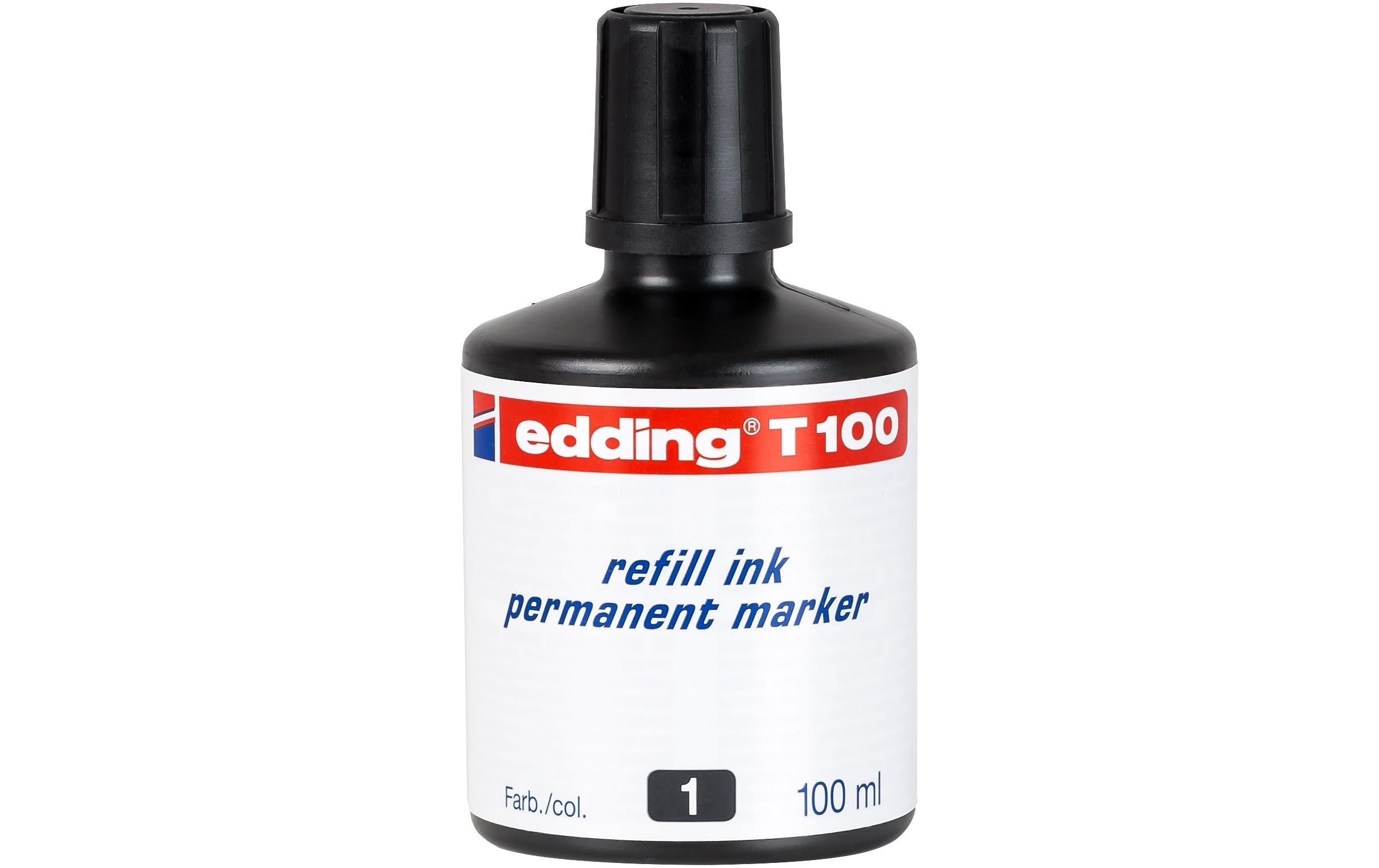Edding Nachfülltusche T-100 Permanent 100 ml, schwarz