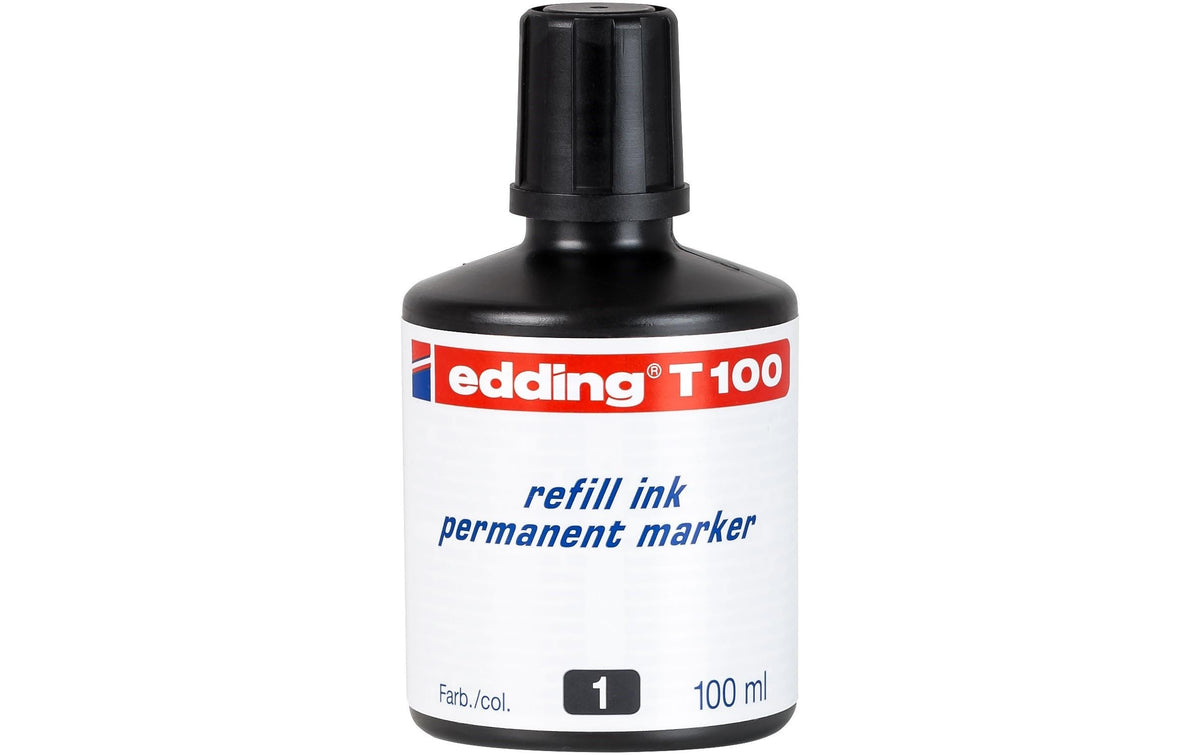edding Nachfülltinte T 100 Permanentmarker 100 ml, Schwarz