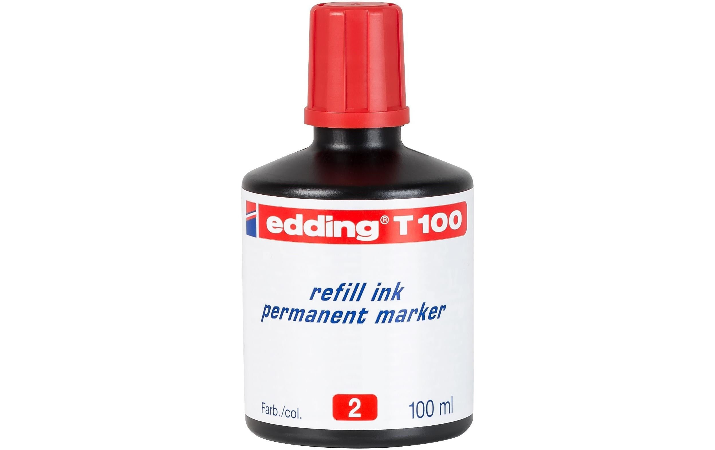 Edding Nachfülltusche T-100 Permanent 100 ml, rot
