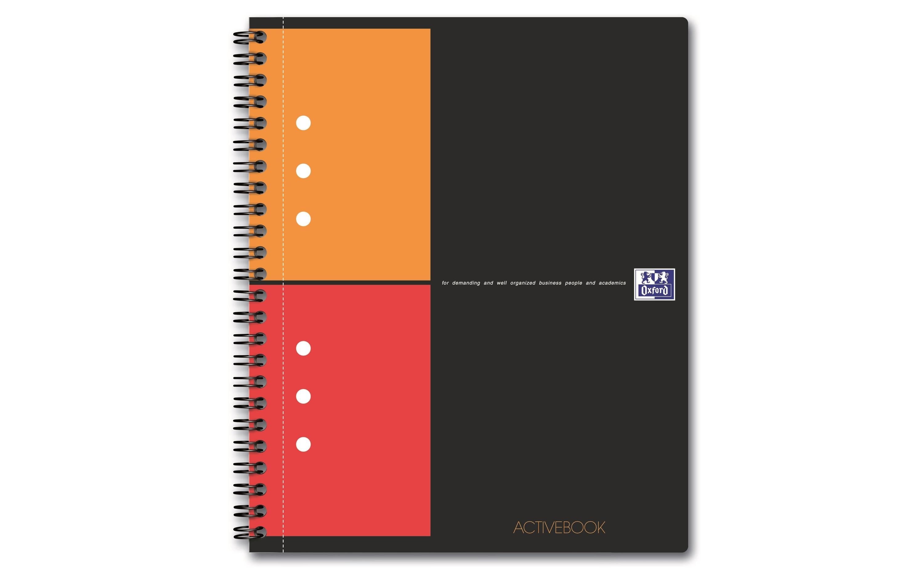 Oxford Activebook 80g/qm, A5+, 80 Seiten, kariert 5mm
