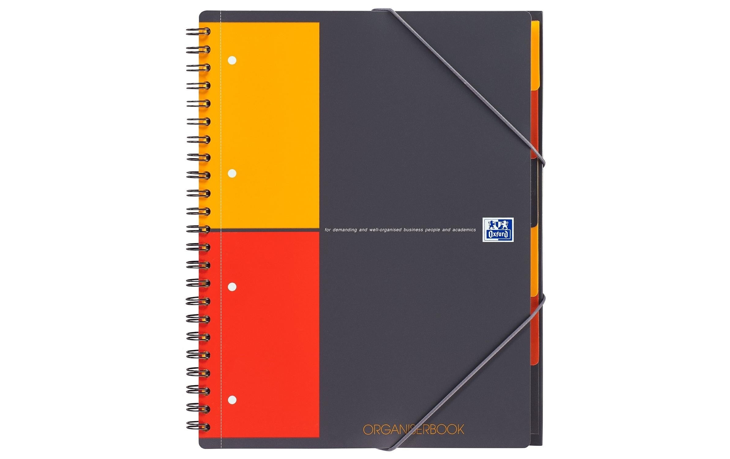 Oxford Organiserbook 80g/qm, A4+, 90 Seiten,kariert 5mm mit Rahm