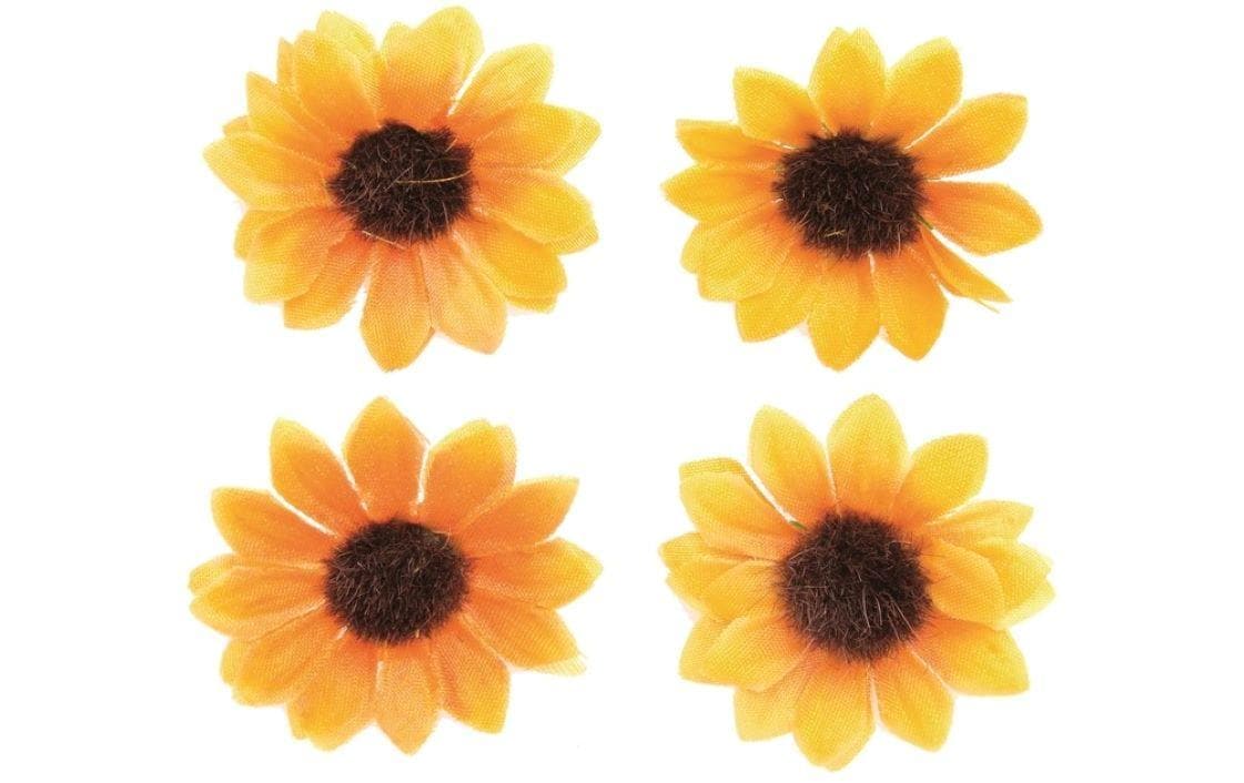 Glorex Blüten Sonnenblumen 15 Stück, D: 3.5 cm