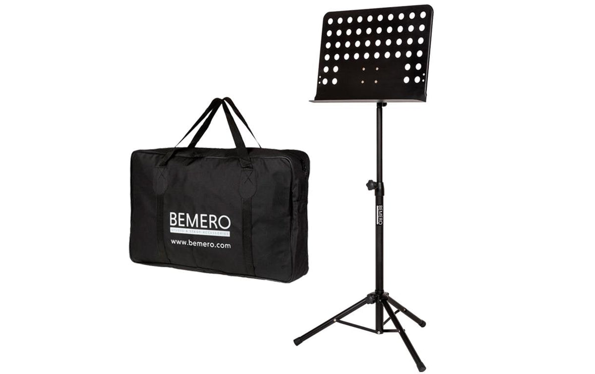 Bemero Notenpult MSS-8080BK inkl. Bag Gelochtes Notenpult  inkl. Tragetasche