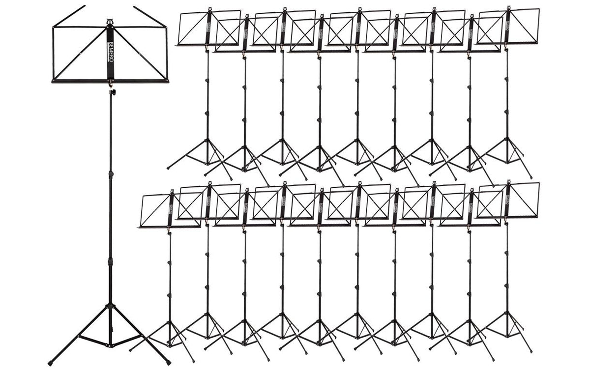 Bemero MSS-8090BK Notenständer 20 Stk. 20x Notenständer inkl. Tragetasche, VPE