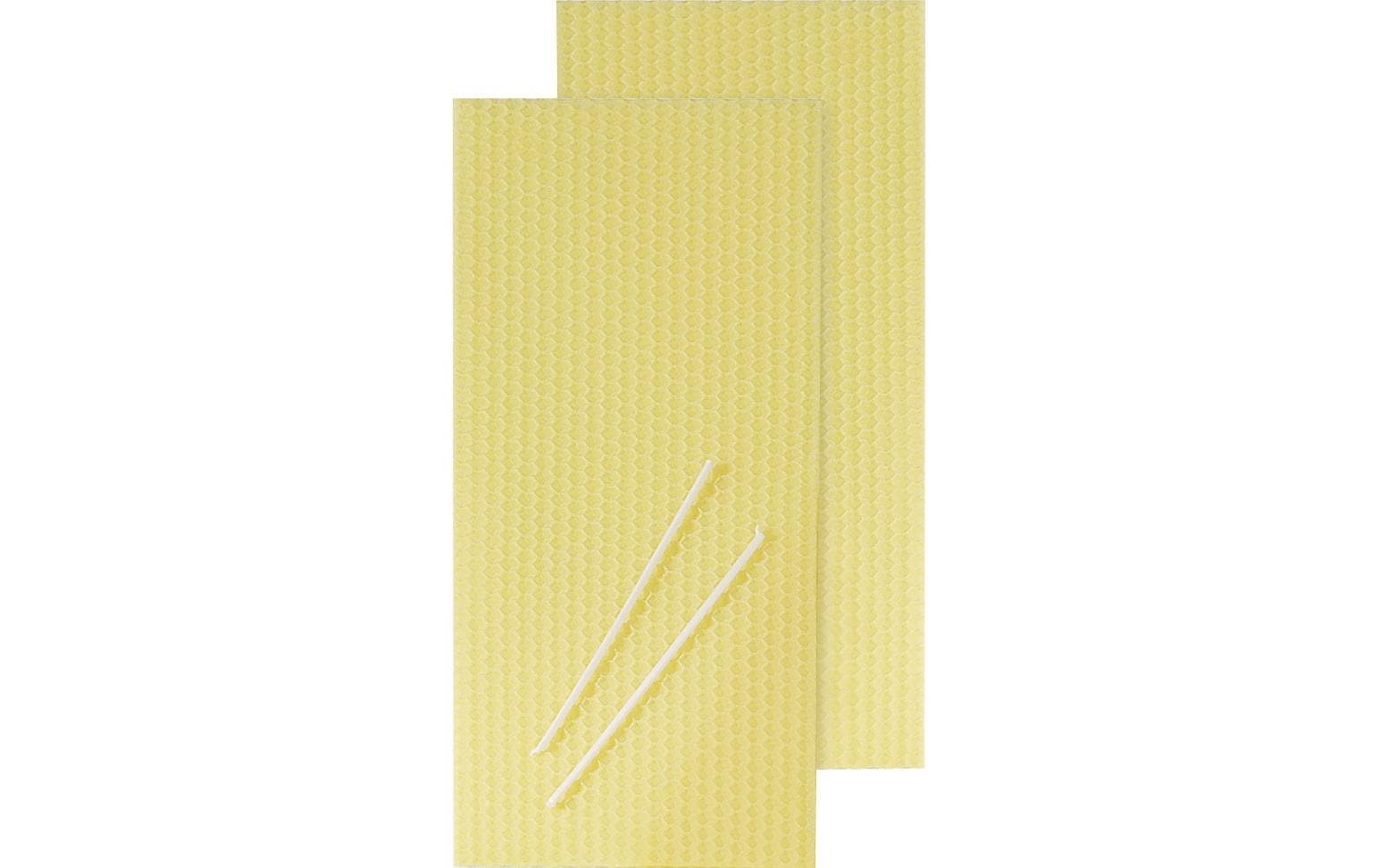 Knorr Prandell Bienenwachs Waben Set 2 Wachslatten, 2 Dochte