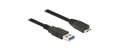 USB3.0 Kabel, A-Stecker zu Micro-B-Stecker 3m, schwarz, 5Gbps