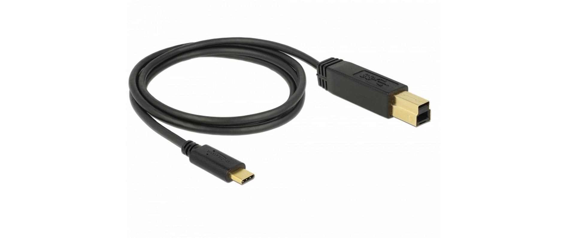 Delock USB3.1 Kabel C-Stecker - B-Stecker 1m, 10Gbps, Gen2, schwarz
