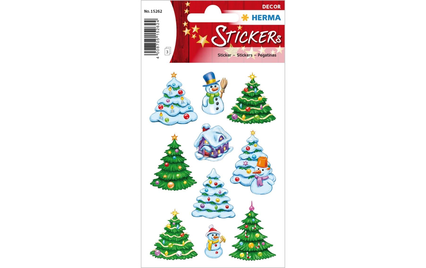 Herma Weihnachtssticker Winterwald 3 Blatt, 30 Sticker