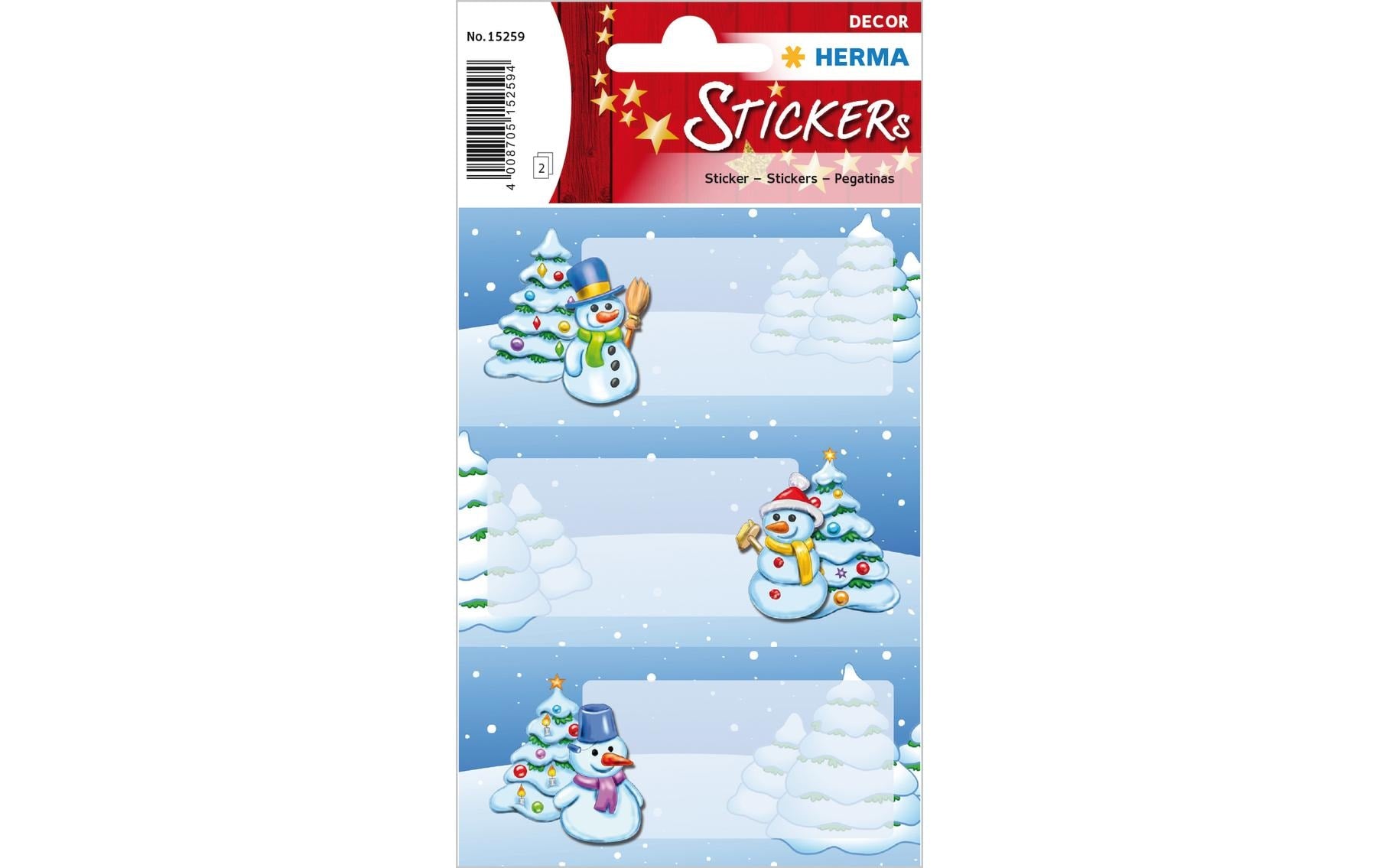 Herma Weihnachtssticker Winterlandschaft 2 Blatt, 6 Sticker