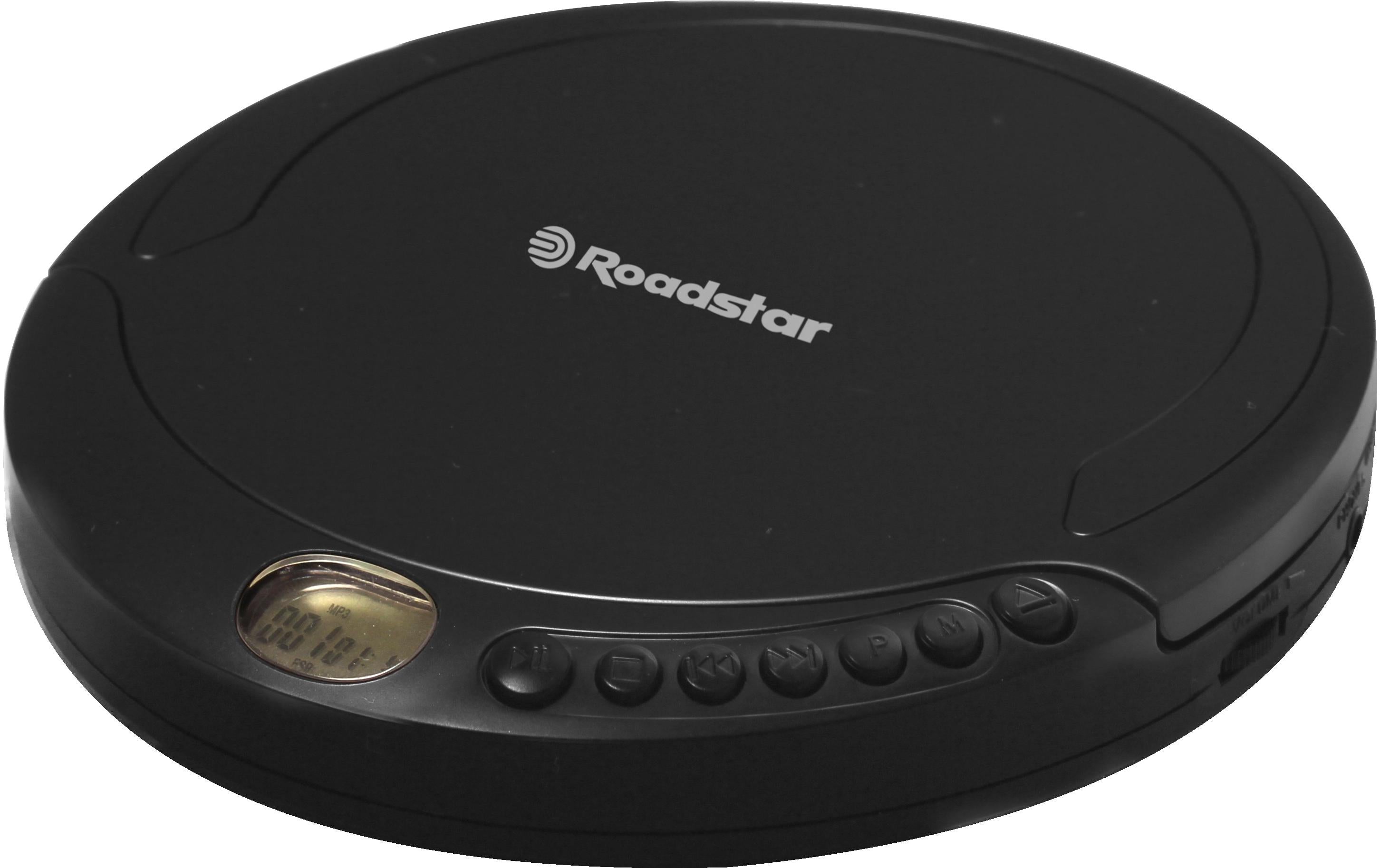 Roadstar PCD-498NMP Portable CD Player mit Antischock, Schwarz