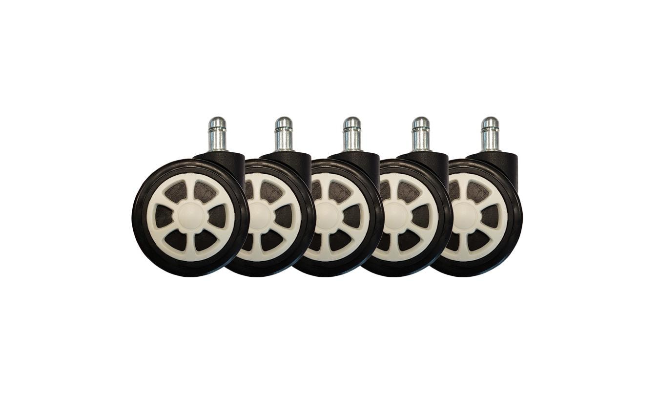 LC-POWER Gaming Stuhlrollen 5er Set. weiss