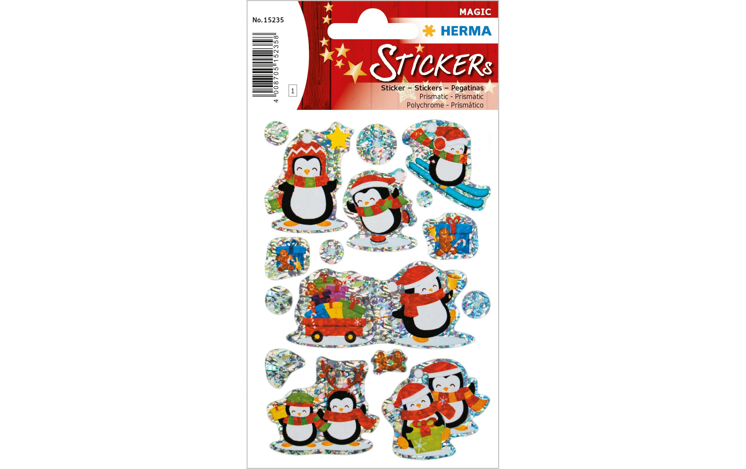 Herma Weihnachtssticker Winterpinguine 1 Blatt, 8 Sticker