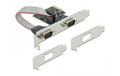 Delock 90001 PCI Express Karte 2x Seriell, 2x RS-232 DB9 Stecker
