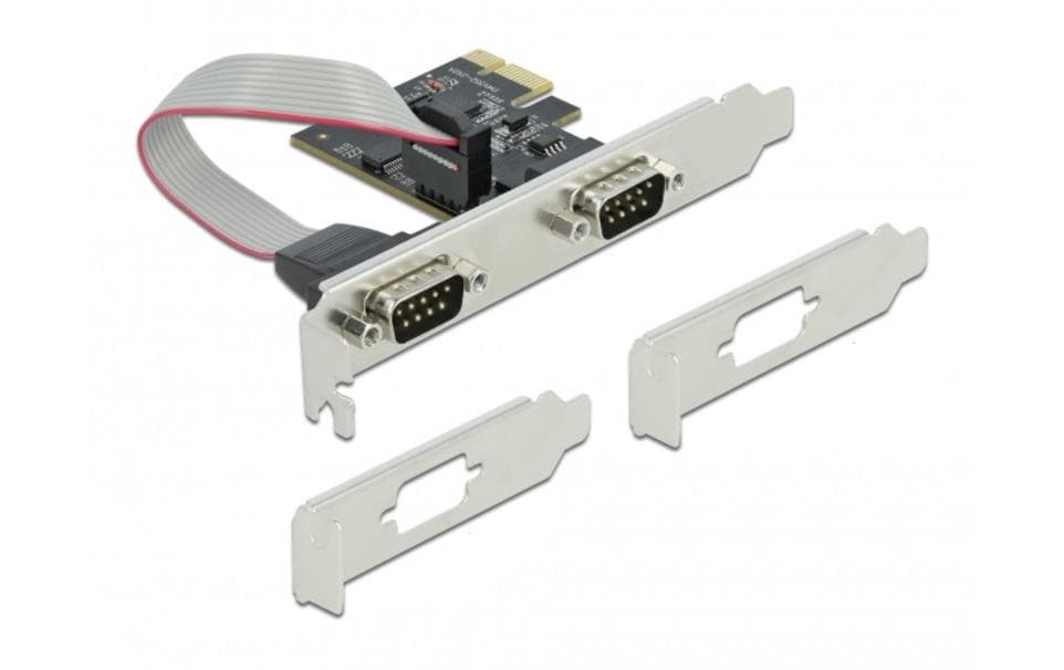 Delock 90001 PCI Express Karte 2x Seriell, 2x RS-232 DB9 Stecker