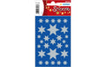 Herma Weihnachtssticker Sterne silber 3 Blatt, 81 Sticker