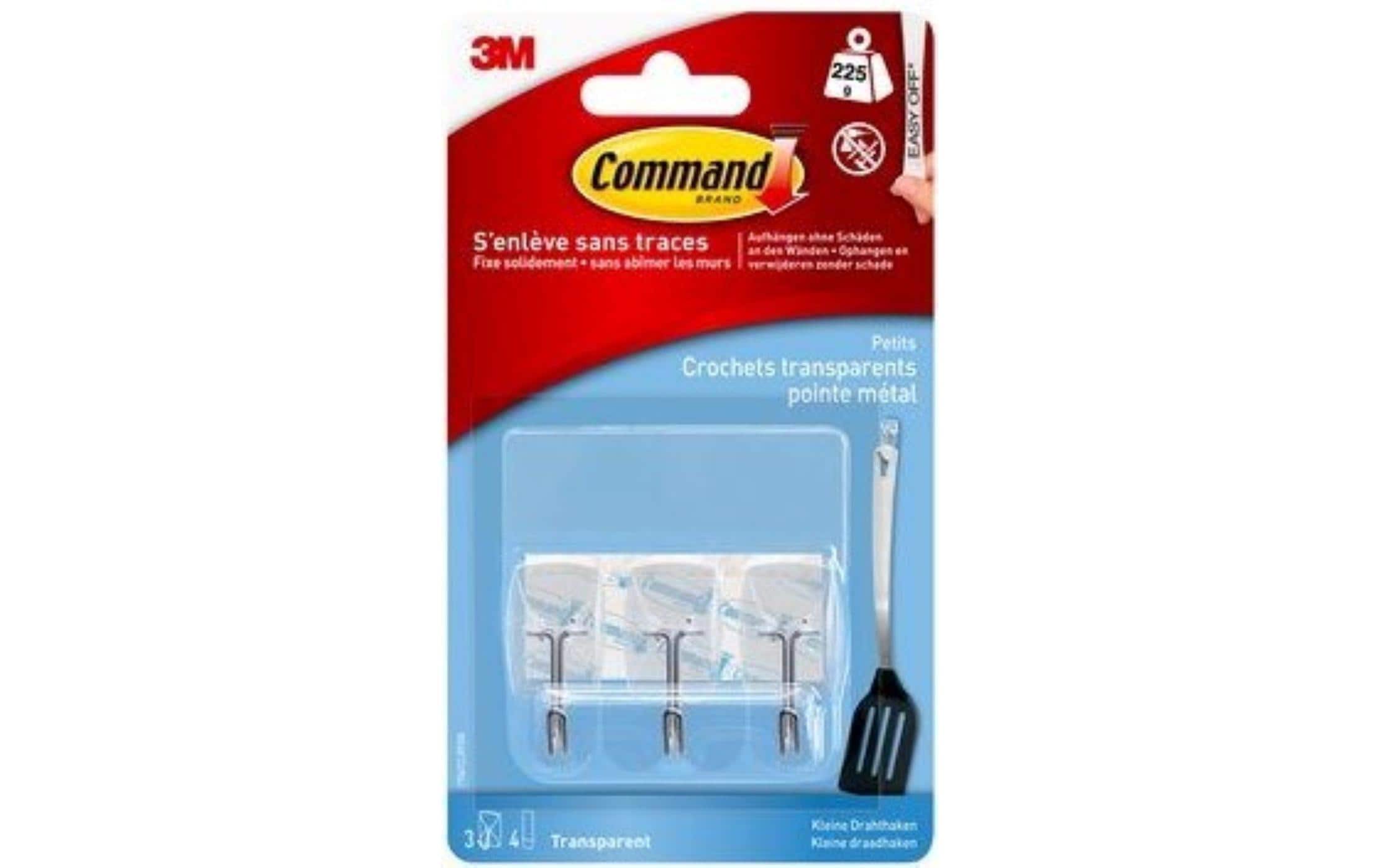 3M Command Drahhaken klein 3 Haken, Traglast: 225 g