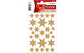 Herma Weihnachtssticker Sterne irisierend 1 Blatt, 27 Sticker, gold