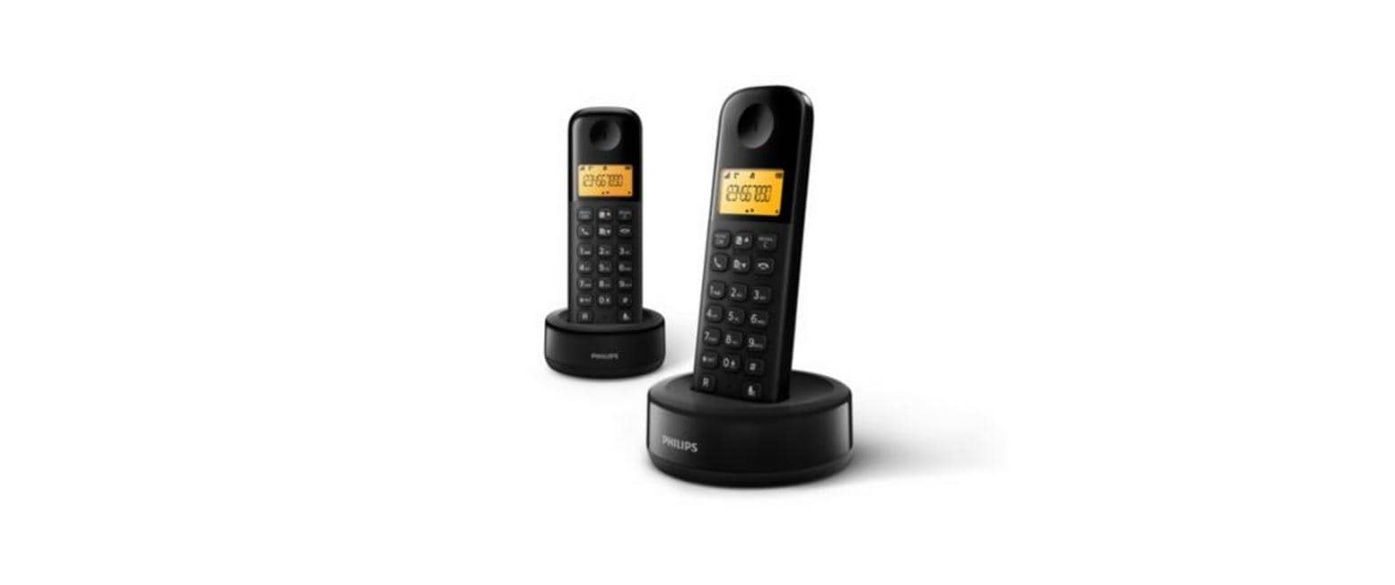 Philips D1602B Schwarz Duo Orange Backlight