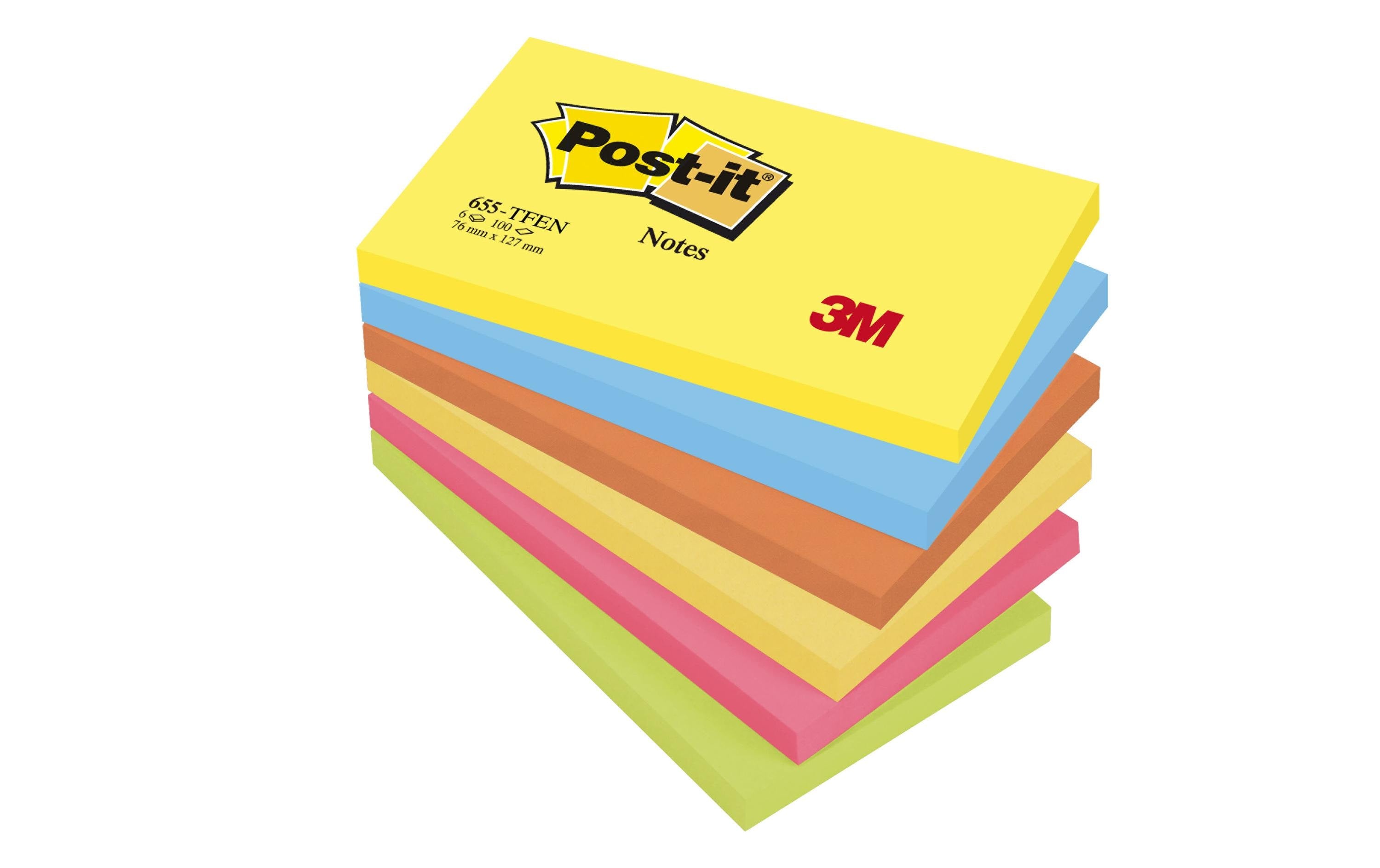 3M Post-it Haftnotiz Energy 127x76 6 Blocks à 100 Blatt, 76x76mm