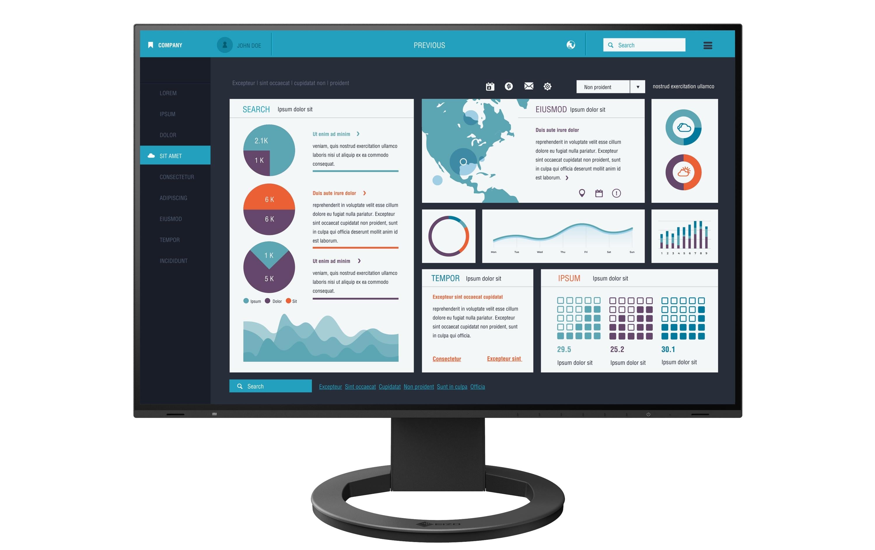 EIZO EV2495-SWISS EDITION 24.1" schwarz