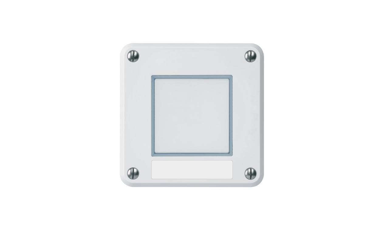 Hager Robusto Sonnerietaster, NUP weiss, Komplettset mit Rahmen