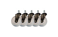 LC-POWER Gaming Stuhlrollen 5er Set. weiss