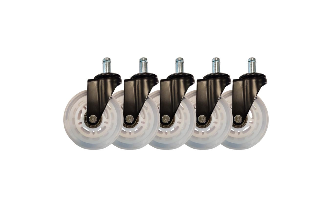 LC-POWER Gaming Stuhlrollen 5er Set. weiss