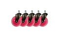 LC-POWER Gaming Stuhlrollen 5er Set. pink