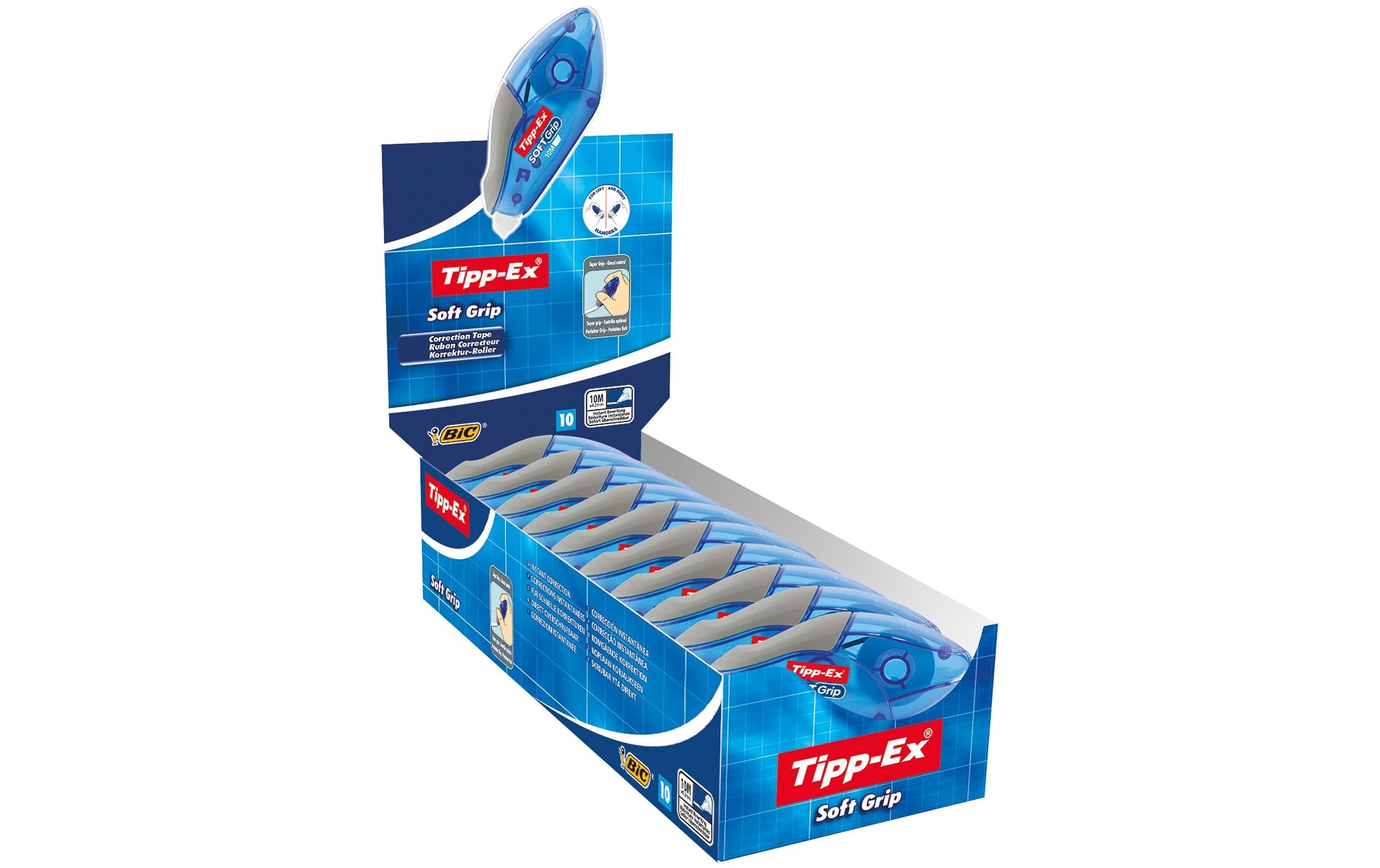 Tipp-Ex Soft Grip Korrekturroller 10m x 4.2mm, 10er Box