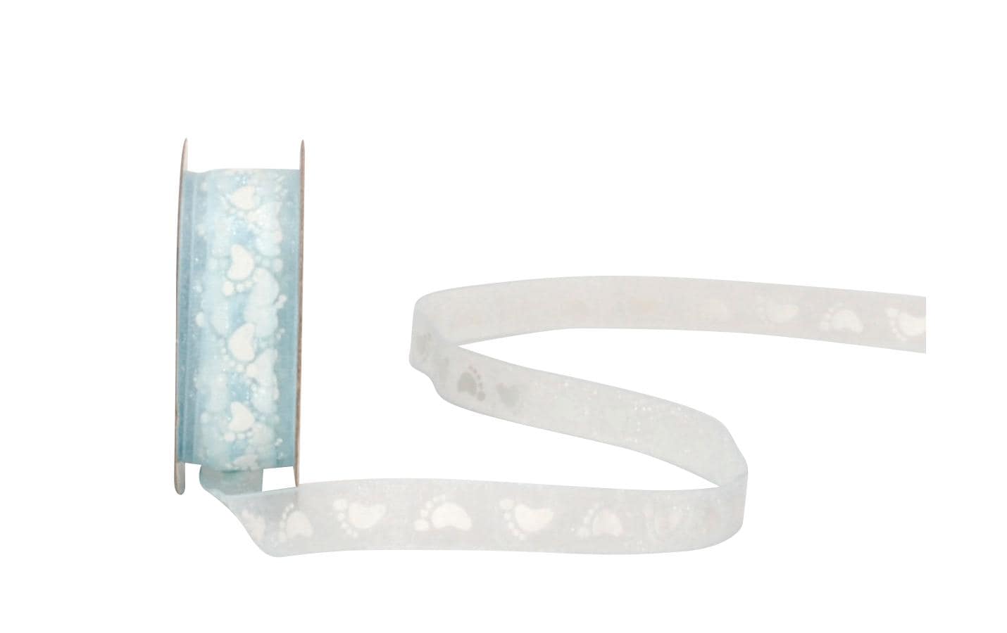 Spyk Geschenkband Baby hellblau, Breite: 10 mm, Länge: 4 m