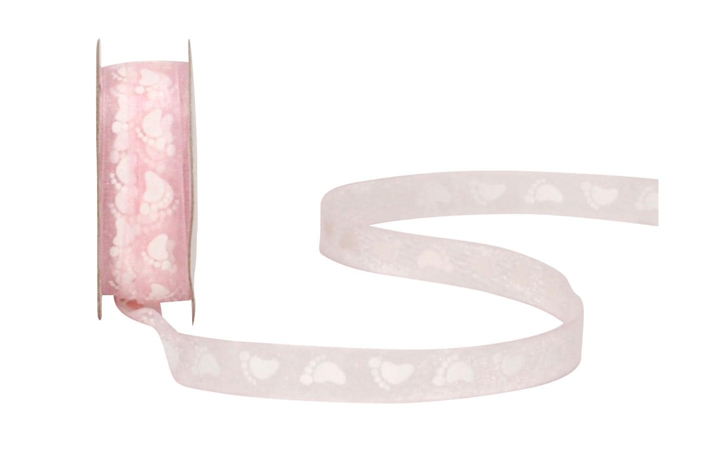 Spyk Geschenkband Baby rosa, Breite: 10 mm, Länge: 4 m