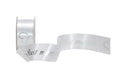 Spyk Geschenkband Cubino Just married weiss-silber, Breite: 25 mm, Länge: 3 m