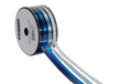 Spyk Geschenkband Kombispule Polyband blau-weiss, 4 x 7mm x 7m