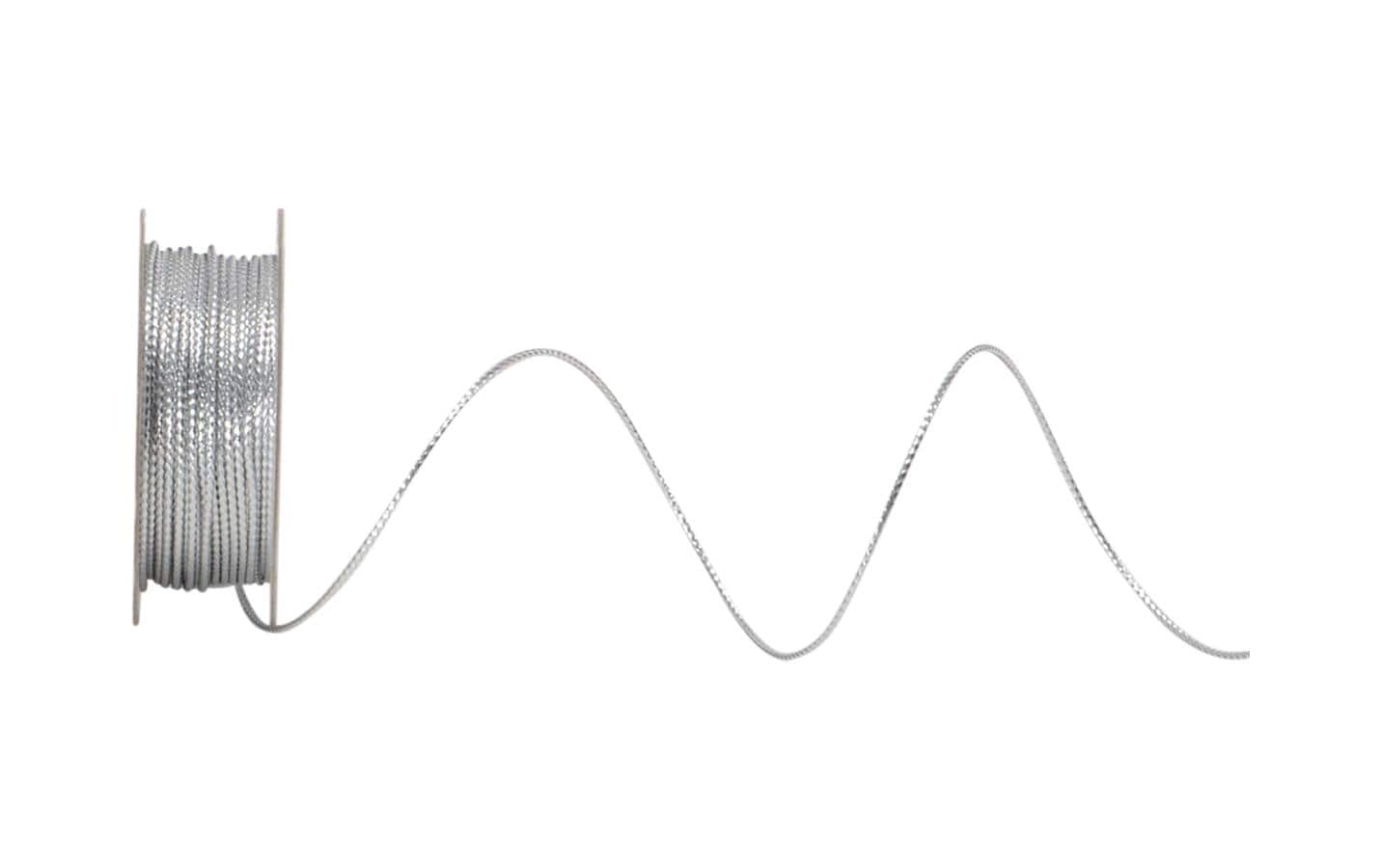 Spyk Geschenkband Lurexa-Kordel silber, 1 mm x 7 m