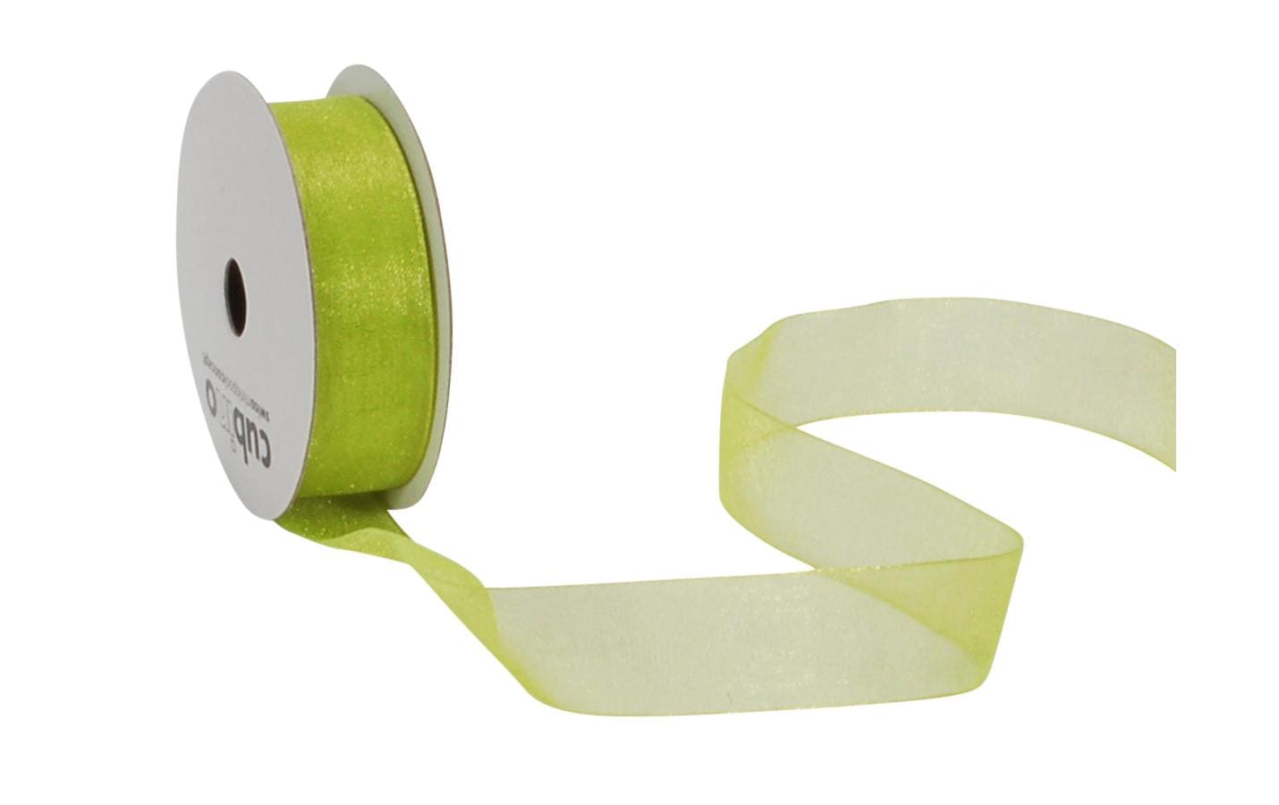 Spyk Geschenkband Organsa hellgrün, B: 15 mm, Länge: 8m