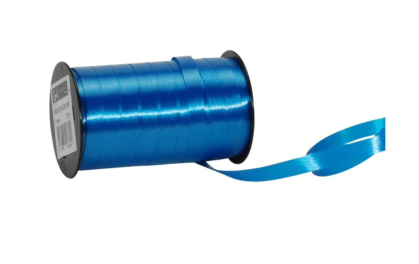 Spyk Geschenkband Poly glatt blau, Breite: 7 mm, Länge: 20 m