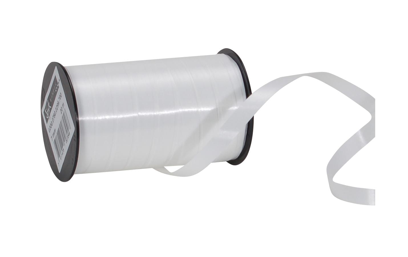 Spyk Geschenkband Poly glatt weiss, Breite: 7 mm, Länge: 20 m