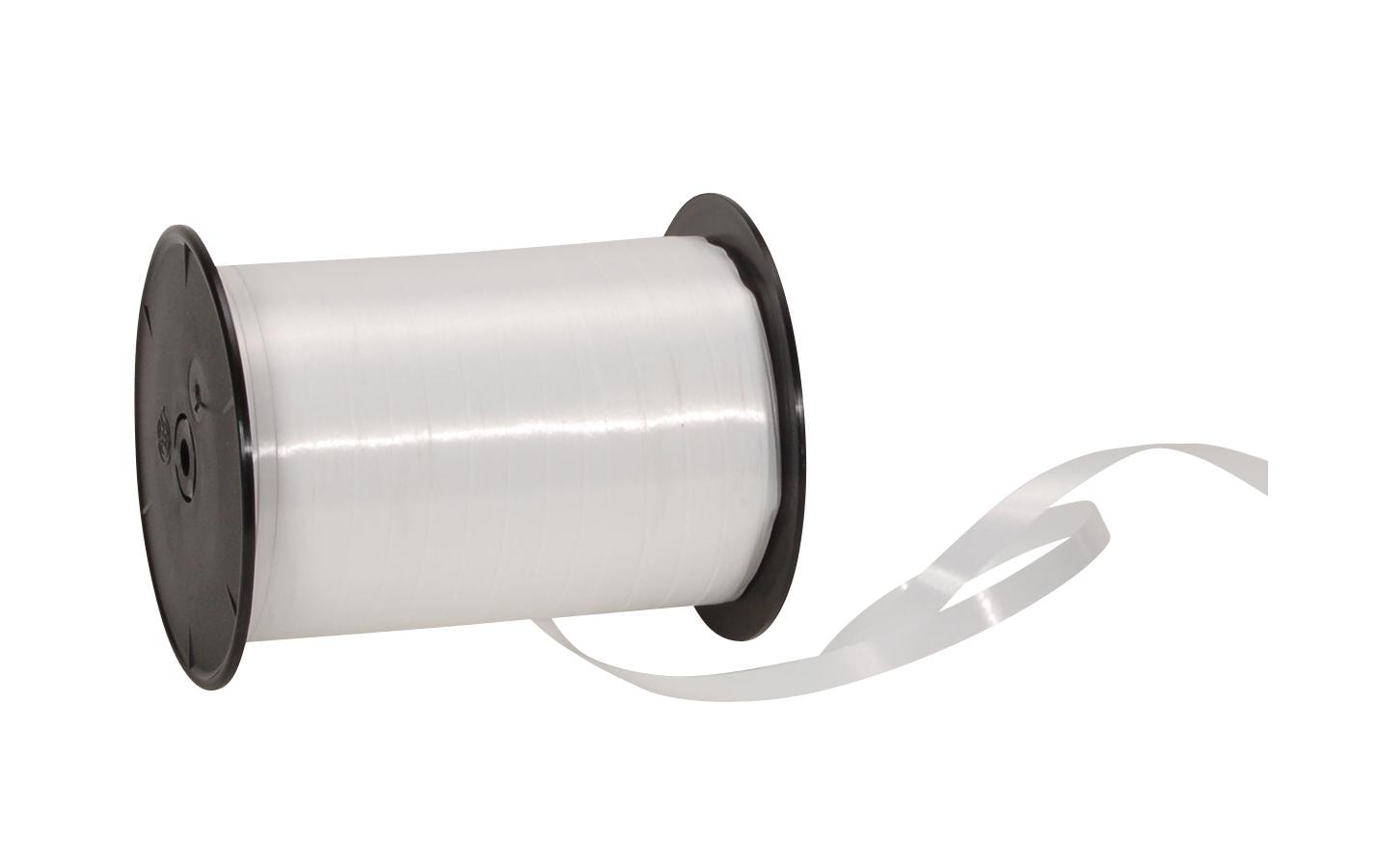 Spyk Geschenkband Poly glatt weiss, Breite: 7 mm, Länge: 500 m