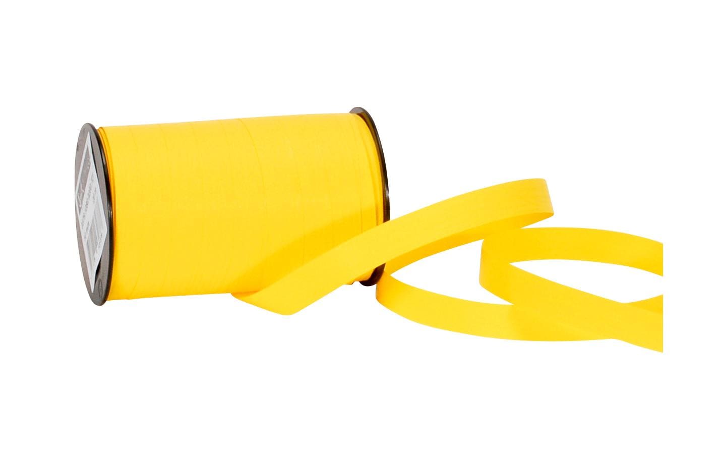 Spyk Geschenkband Poly matt gelb, Breite: 10 mm, Länge: 20 m