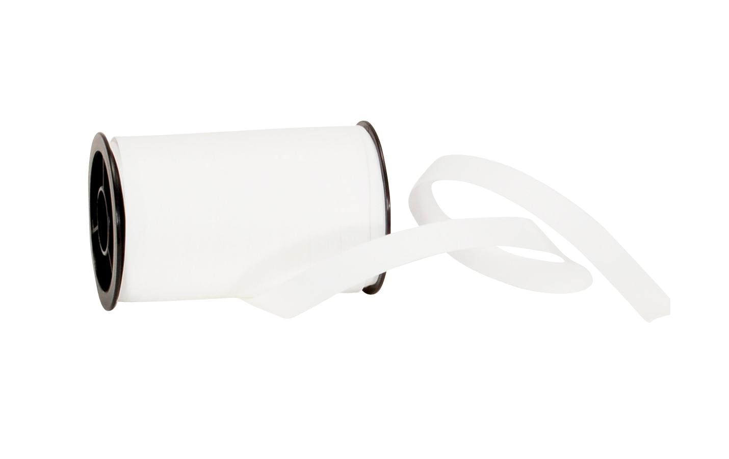 Spyk Geschenkband Poly matt weiss, Breite: 10 mm, Länge: 20 m